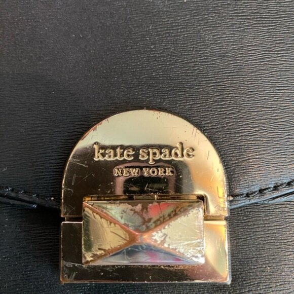 Kate Spade Neve Black Leather Crossbody Bag – Silver Hardware, Card Slots - Picture 5 of 11